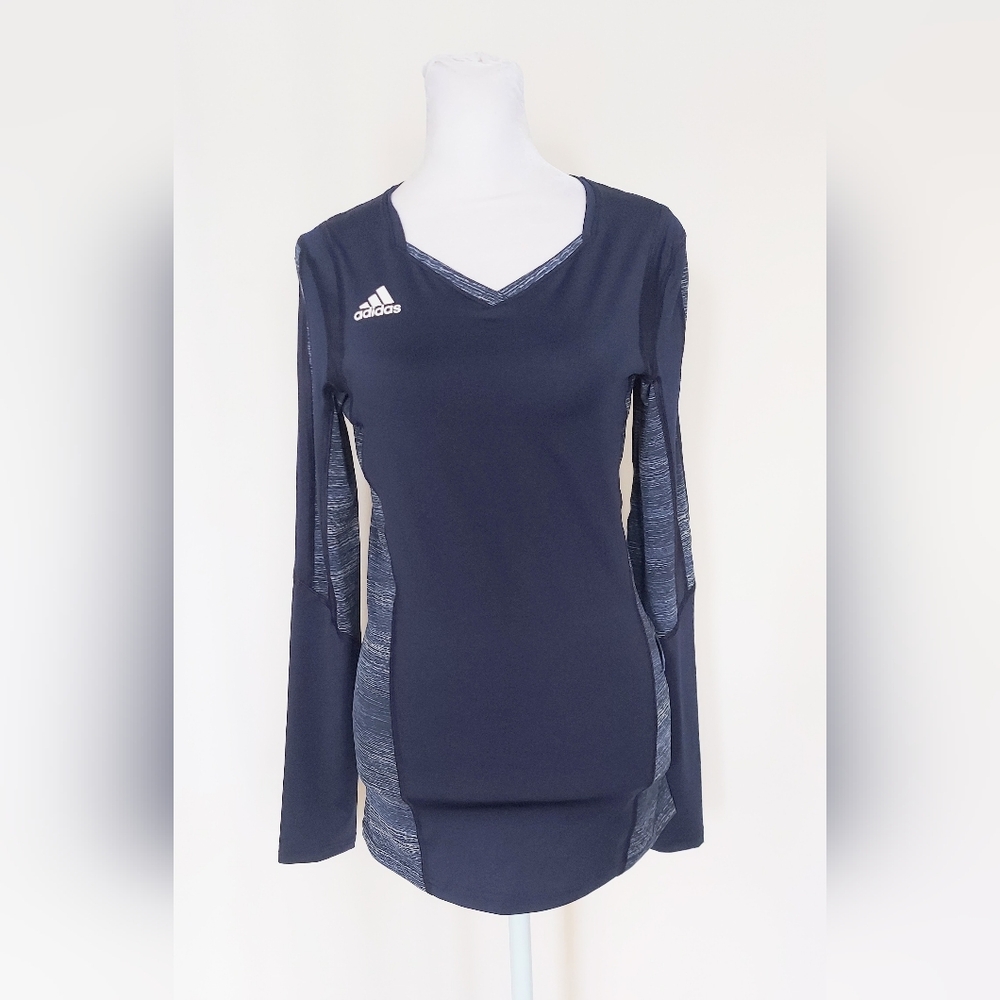 Adidas ClimaLite Volleyball Quickset Long Sleeve Top Shirt Blue Size XS